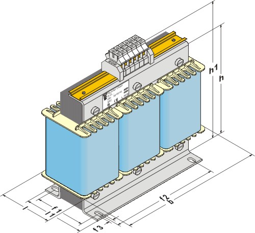 Three-phase choke for reactance compensation