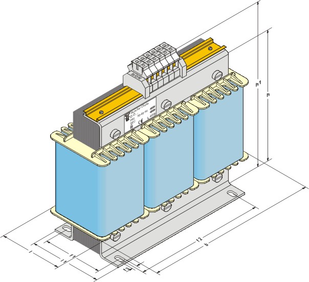Three-phase line reactor