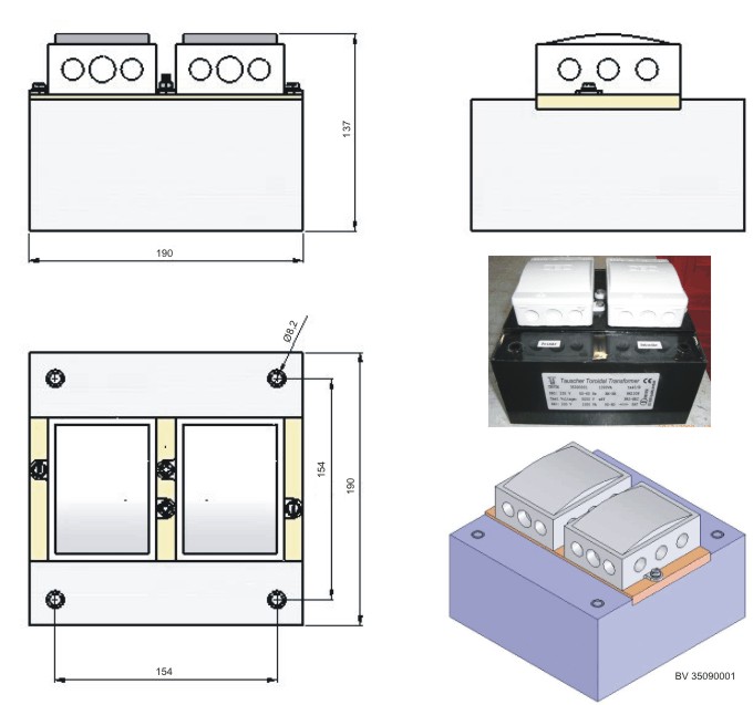 Humidity proof toroidal transformer