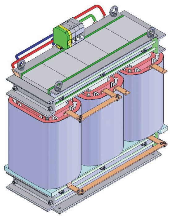 Three-phase to one-phase heating transformer 100 kVA