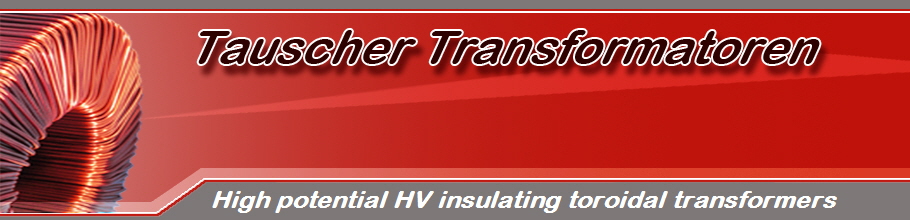 High potential HV insulating toroidal transformers