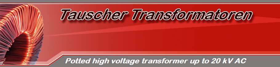 Potted high voltage transformer up to 20 kV AC