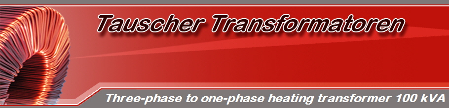 Three-phase to one-phase heating transformer 100 kVA