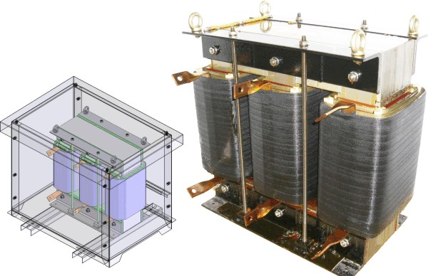 Three-phase motor choke