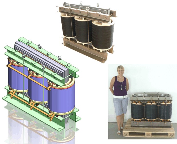 Loss reduced three-phase transforemr for 200 kW inverter