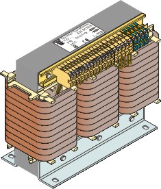 Three phase transformers with block terminals