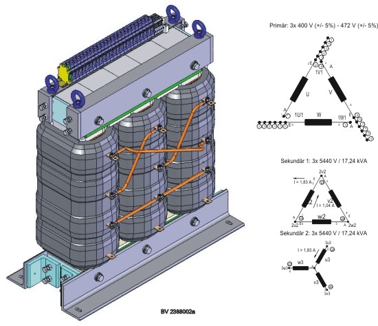 High voltage power transformer