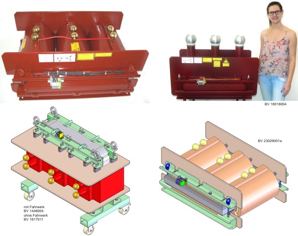 Threephase high potential insulating transformer