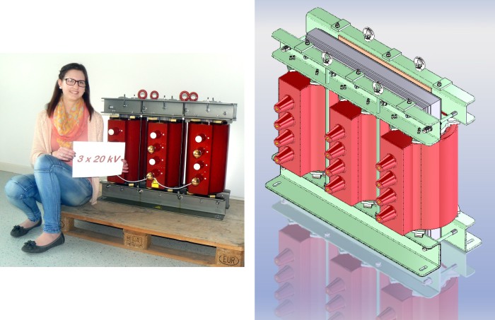 Maintenance-free supply transformer 20 kV