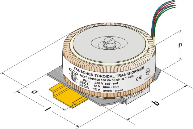 Toroidal transformers with snap in mechanism