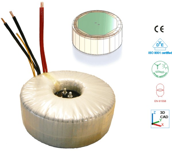 Power toroidal transformer