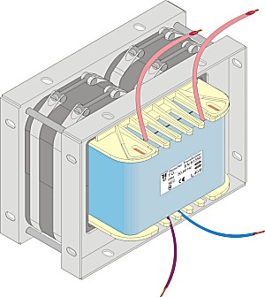 High voltage transformer up to 15 kV, open construction