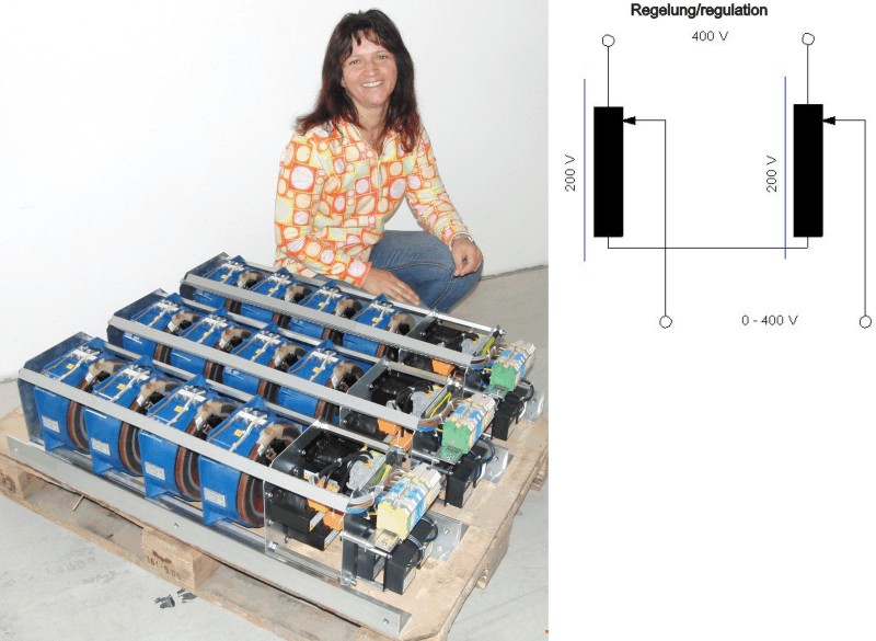 High current high power variable ratio transformer