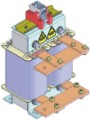 One-phase high current transformers