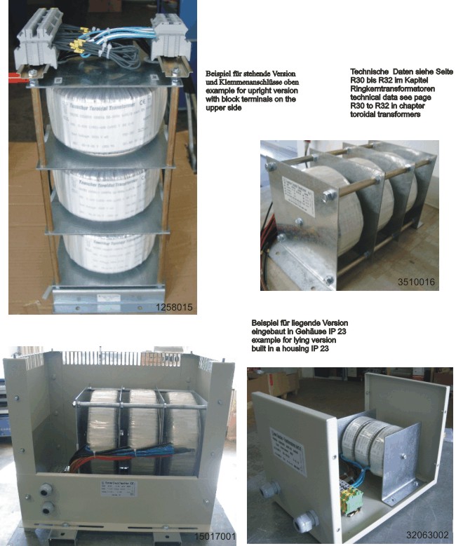 Three-phase toroidal transformer