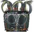 Three-phase transformer for 12 pulse rectification